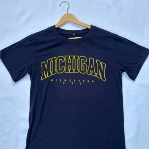 SHEIN Dark Blue Michigan Tee